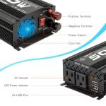 500W Car Power Inverter with Dual USB Ports