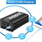 500W Car Power Inverter with Dual USB Ports