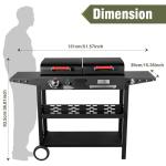 Bestfire Dual Fuel Charcoal and Propane Grill Combo