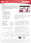 Energizer 12V 7Ah AGM Rechargeable Battery