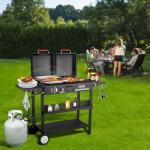 Bestfire Dual Fuel Charcoal and Propane Grill Combo