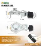 5FT Two-Stage Propane Regulator with Hose Connector