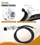 5FT Two-Stage Propane Regulator with Hose Connector