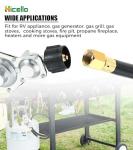 5FT Two-Stage Propane Regulator with Hose Connector