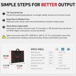 DOKIO 150W Portable Solar Panel Kit with USB Outputs