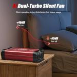 FOVAL 2000W Pure Sine Wave Inverter with LCD Display