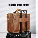 Men's 17-Inch Leather Briefcase for Business Travel