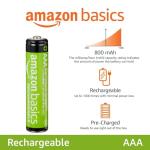 Amazon Basics 12-Pack Rechargeable AAA Batteries