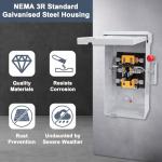 100A Manual Transfer Switch with Arc Shield