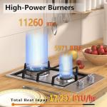 KOXKING 12" Dual Fuel Gas Cooktop for RVs