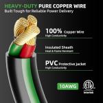 10FT NEMA L6-30 Twist Lock Generator Extension Cord