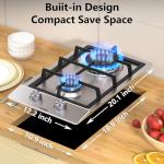 KOXKING 12" Dual Fuel Gas Cooktop for RVs
