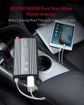 BESTEK 500W Pure Sine Wave Inverter with USB