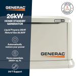 Generac Guardian 26kW Home Standby Generator System
