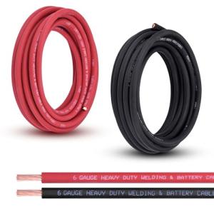 Shirbly 20FT Red & Black 6 Gauge Battery Cable