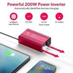BESTEK 200W Car Power Inverter with Dual USB