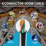 10 Gauge 4 Conductor Electric Bulk Cable 25 Feet