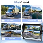4-Channel 9-Inch IPS Backup Camera System