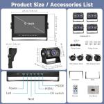 4-Channel 9-Inch IPS Backup Camera System