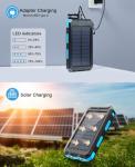 ERRBBIC 38800mAh Solar Power Bank with Flashlights