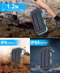 ERRBBIC 38800mAh Solar Power Bank with Flashlights
