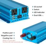 1000W Pure Sine Wave Power Inverter with USB