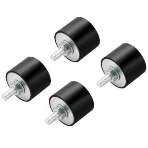 NATGAI 4 PCS M8 40x30mm Rubber Isolator Mounts, Anti-Vibration Shock Absorbers with Studs and Nuts, Vibration Isolation Mounts for Air Compressors, Motors, Diesel Engines, Generators (VD-M8*23-40*30)