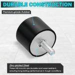 NATGAI 4 PCS M8 40x30mm Rubber Isolator Mounts, Anti-Vibration Shock Absorbers with Studs and Nuts, Vibration Isolation Mounts for Air Compressors, Motors, Diesel Engines, Generators (VD-M8*23-40*30)