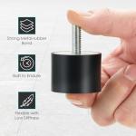 NATGAI 4 PCS M8 40x30mm Rubber Isolator Mounts, Anti-Vibration Shock Absorbers with Studs and Nuts, Vibration Isolation Mounts for Air Compressors, Motors, Diesel Engines, Generators (VD-M8*23-40*30)