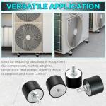 NATGAI 4 PCS M8 40x30mm Rubber Isolator Mounts, Anti-Vibration Shock Absorbers with Studs and Nuts, Vibration Isolation Mounts for Air Compressors, Motors, Diesel Engines, Generators (VD-M8*23-40*30)