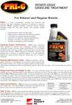 PRI-G 16 Oz Super Concentrated Complete Gasoline Treatment | Treats 256 Gallons Ideal for E-10 Gasoline Fuel Stabilizer for 2 & 4 Stroke Engines Improves Fuel Efficiency & Prevents Deposits Pack of 1