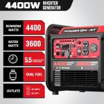 PowerSmart 4400-Watt Dual Fuel Portable Generator with Inverter Technology, CO Protect, 30 amp for Home Use and Emergency Backup