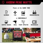 PowerSmart 4400-Watt Dual Fuel Portable Generator with Inverter Technology, CO Protect, 30 amp for Home Use and Emergency Backup
