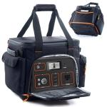 FRECOLSH Travel Carrying Case Compatible with Jackery 500, Portable Power Station Storage Case with Water- proof Bottom and Pocket for Jackery Accessories, Storage Bag Only