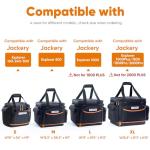 FRECOLSH Travel Carrying Case Compatible with Jackery 500, Portable Power Station Storage Case with Water- proof Bottom and Pocket for Jackery Accessories, Storage Bag Only