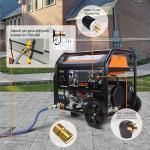 GENMAX 15000W Tri-Fuel Portable Generator - 2025 Model with ATS, CO Sensor, Digital Display & 50A Output Perfect for Home Backup, Construction Sites & Emergency Power (GM15000ET)