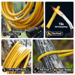 ELEGRP 30 Amp Generator Extension Cord 25 Feet, 4-Prong NEMA L14-30P to L14-30R, 120/250V Up to 7500W, SJTW 10AWG/4C Locking Power Cord for Portable Generators, Home Backup, UL Standard Compliant