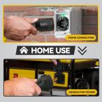 ELEGRP 30 Amp Generator Extension Cord 25 Feet, 4-Prong NEMA L14-30P to L14-30R, 120/250V Up to 7500W, SJTW 10AWG/4C Locking Power Cord for Portable Generators, Home Backup, UL Standard Compliant