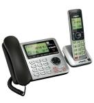 VTech CS6649 DECT 6.0 Expandable Corded/Cordless Phone with Answering System and Caller ID/Call Waiting, Silver/Black with 1 Handset