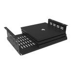 JINGCHENGMEI Under Desk Computer Mount for Small Form Factor SFF Computers and PCs,Using Space 17.3" x H 4" x D 12", Compatible with PlayStation 4, PS4 Slim, PS4 Pro,Gaming Under Desk(4inch High)