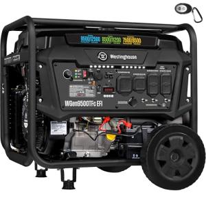 Westinghouse 12500 Peak Watt EFI Tri-Fuel Home Backup Portable Generator, Remote Electric Start, Transfer Switch Ready, Gas, Propane, and Natural Gas Powered
