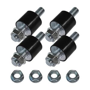 M10 30x25mm Rubber Studs Shock Isolator Mounts Anti-Vibration for Split Heat/Water Pumps, Air Compressors, Harvester, Garage Motor, Generator, Gasoline Engines, Diesel Engines, DIY (4 Pack)