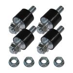 M10 30x25mm Rubber Studs Shock Isolator Mounts Anti-Vibration for Split Heat/Water Pumps, Air Compressors, Harvester, Garage Motor, Generator, Gasoline Engines, Diesel Engines, DIY (4 Pack)