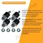 M10 30x25mm Rubber Studs Shock Isolator Mounts Anti-Vibration for Split Heat/Water Pumps, Air Compressors, Harvester, Garage Motor, Generator, Gasoline Engines, Diesel Engines, DIY (4 Pack)