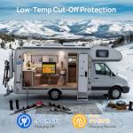 ECO-WORTHY 12V 100AH LiFePO4 Lithium Battery with Bluetooth, Max.1280Wh Energy, Low Temperature Protection, Group 24, Built-in 100A BMS, Perfect for Trolling Motor, RV, Boat, Solar Off-Grid