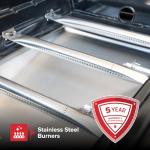 Nexgrill 4-Burner Dual Fuel Gas Grill with Side Burner and Griddle Insert, 626 SQ In Total Cooking Space, 59,000 BTUs Output, BBQ Grill Perfect for Outdoor Gatherings - 720-0958HE