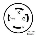 Parkworld 885088 Power Adapter Cord 4-Prong Generator 30A Locking L14-30P Male Plug to Welding 30 AMP 6-30R Female Receptacle