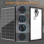 JJN 200 Watt Solar Panel Kit 12V Solar Panels with 30A PWM 12V/24V Charge Controller 2 Pair 10BB Solar Panel Cables Connectors Brackets for RV Boats Marine Home Off-Grid System [New Version]