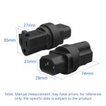 Strhowill (10Packs C14 to NEMA 5-15R AC Power Adapter,PDU Cabinet/UPS Server Plug 3 pin C14 Male to American Standard Female 3 Hole Power Adapter Socket