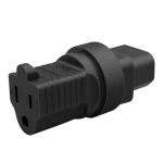 Strhowill (10Packs C14 to NEMA 5-15R AC Power Adapter,PDU Cabinet/UPS Server Plug 3 pin C14 Male to American Standard Female 3 Hole Power Adapter Socket